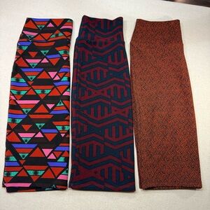3 Skirts by LuLaRoe - Cassie - Geometric Patterned - Size Small - NWOT